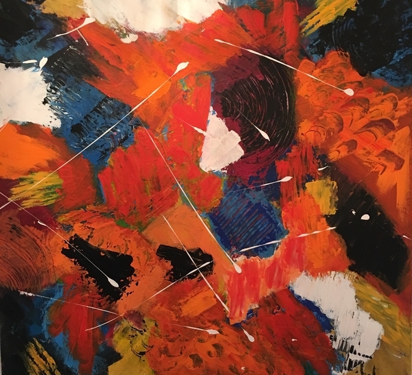 Fire In My Belly 48 in x 48 in