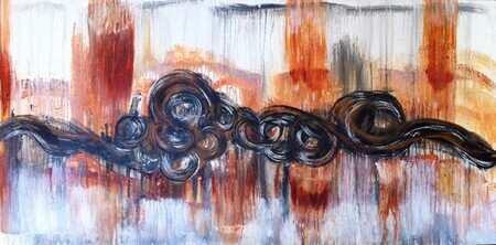 Go With The Flow   24 in x 48 in