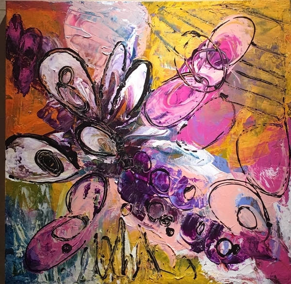 Out of the Dark, Joy Finds Me  24in x 24in