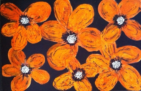 Retro Orange   24x36 in