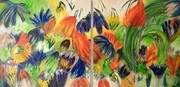 Spirit of Spring 78 in x 39 in (diptych)  